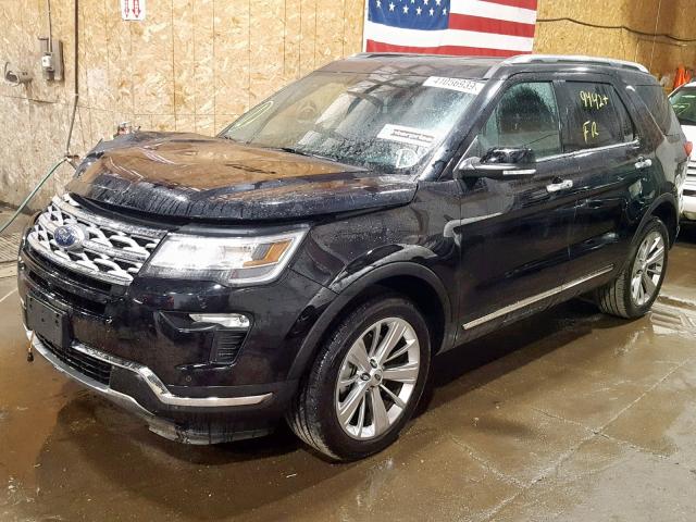 1FM5K8F81KGB11545 - 2019 FORD EXPLORER L BLACK photo 2