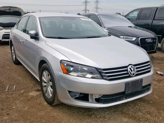 1VWAS7A36EC039906 - 2014 VOLKSWAGEN PASSAT S SILVER photo 1