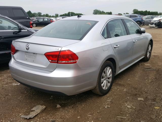 1VWAS7A36EC039906 - 2014 VOLKSWAGEN PASSAT S SILVER photo 4