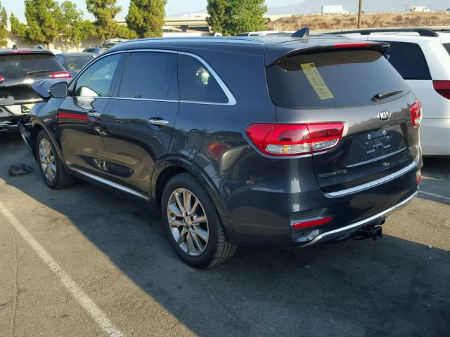 5XYPKDA50HG327336 - 2017 KIA SORENTO SX CHARCOAL photo 3