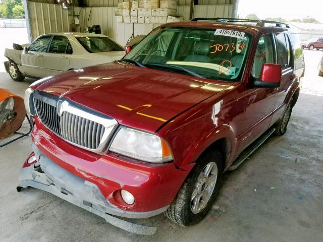 5LMEU68H44ZJ07344 - 2004 LINCOLN AVIATOR Qırmızı foto 2