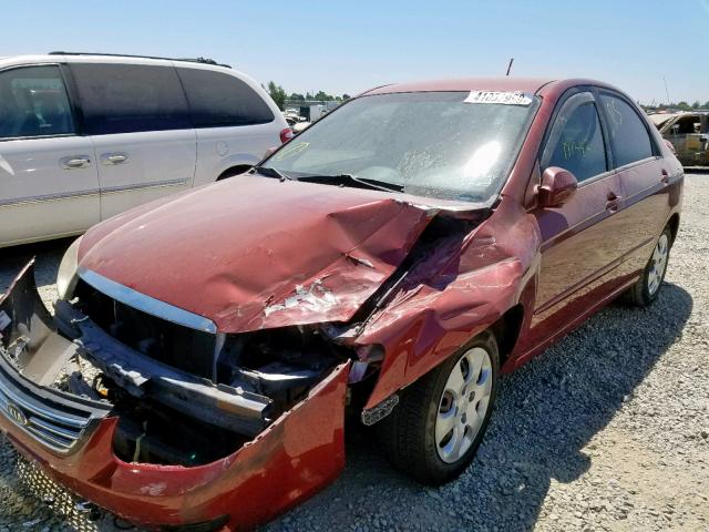 KNAFE122375461803 - 2007 KIA SPECTRA EX RED photo 2