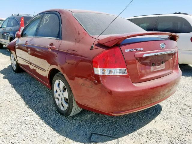 KNAFE122375461803 - 2007 KIA SPECTRA EX RED photo 3