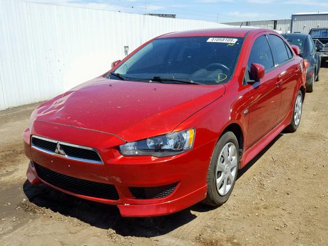 JA32U2FUXFU008657 - 2015 MITSUBISHI LANCER ES RED photo 2