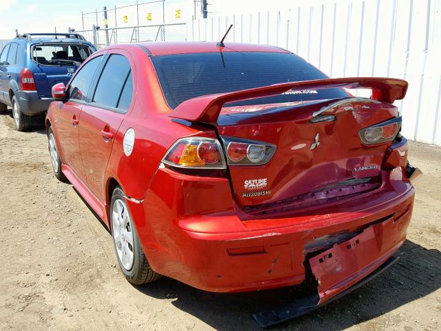 JA32U2FUXFU008657 - 2015 MITSUBISHI LANCER ES RED photo 3