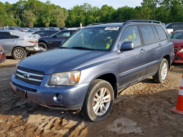 JTEEW21AX70036081 - 2007 TOYOTA HIGHLANDER BLUE photo 2