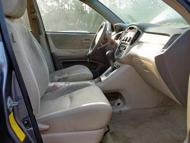 JTEEW21AX70036081 - 2007 TOYOTA HIGHLANDER BLUE photo 5