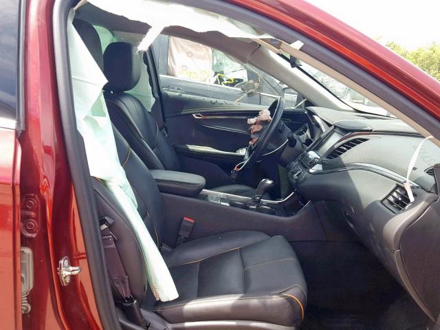 2G1145S32G9173749 - 2016 CHEVROLET IMPALA LTZ RED photo 5