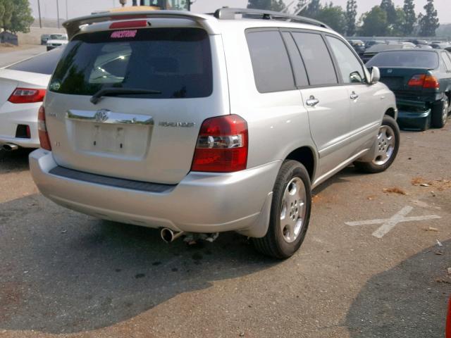 JTEDP21A060114827 - 2006 TOYOTA HIGHLANDER SILVER photo 4