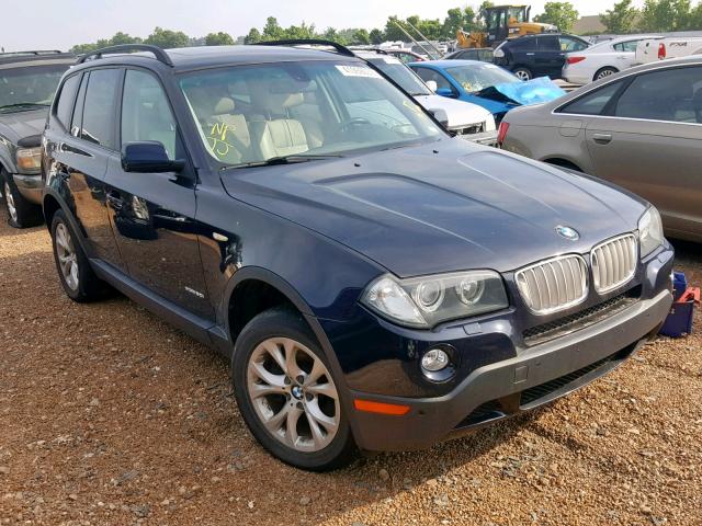 WBXPC93459WJ25257 - 2009 BMW X3 XDRIVE3 BLUE photo 1