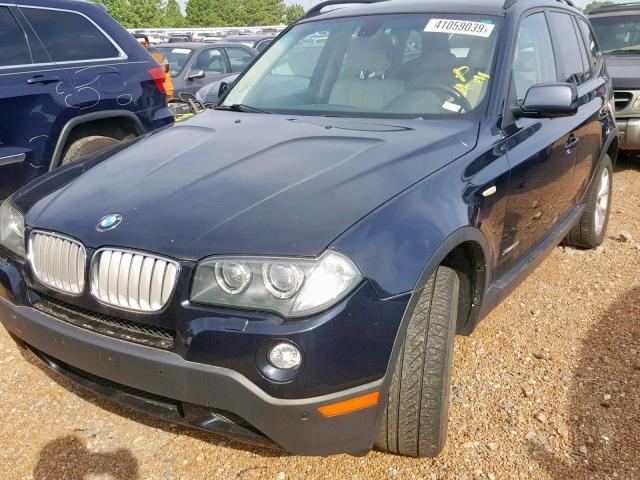 WBXPC93459WJ25257 - 2009 BMW X3 XDRIVE3 BLUE photo 9