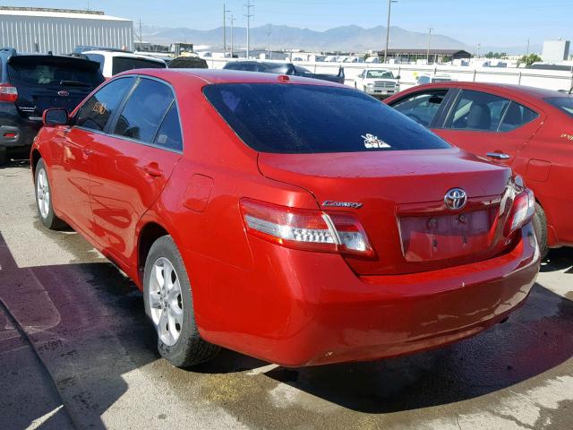 4T1BF3EK3BU659345 - 2011 TOYOTA CAMRY BASE 红色 照片 3