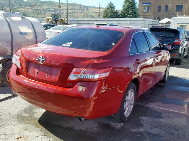 4T1BF3EK3BU659345 - 2011 TOYOTA CAMRY BASE 红色 照片 4