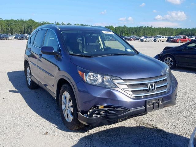 JHLRM4H73CC023721 - 2012 HONDA CR-V EXL BLUE photo 1