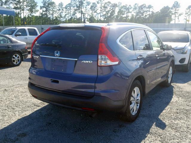 JHLRM4H73CC023721 - 2012 HONDA CR-V EXL BLUE photo 4