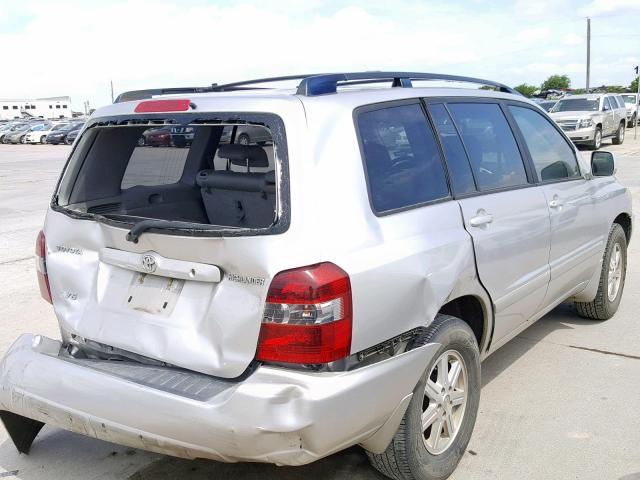 JTEGP21A560117252 - 2006 TOYOTA HIGHLANDER SILVER photo 4