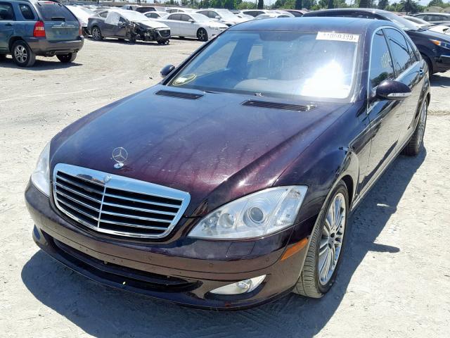 WDDNG71X88A229558 - 2008 MERCEDES-BENZ S 550 MAROON photo 2