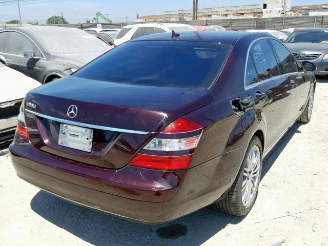 WDDNG71X88A229558 - 2008 MERCEDES-BENZ S 550 MAROON photo 4