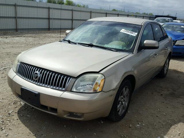 1MEFM41175G611346 - 2005 MERCURY MONTEGO LU BEIGE photo 2