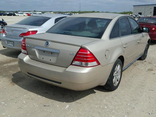 1MEFM41175G611346 - 2005 MERCURY MONTEGO LU BEIGE photo 4