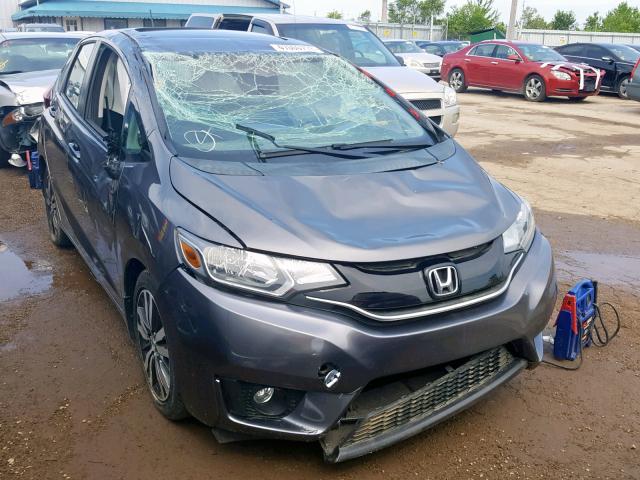 3HGGK5H80FM786096 - 2015 HONDA FIT EX GRAY photo 1