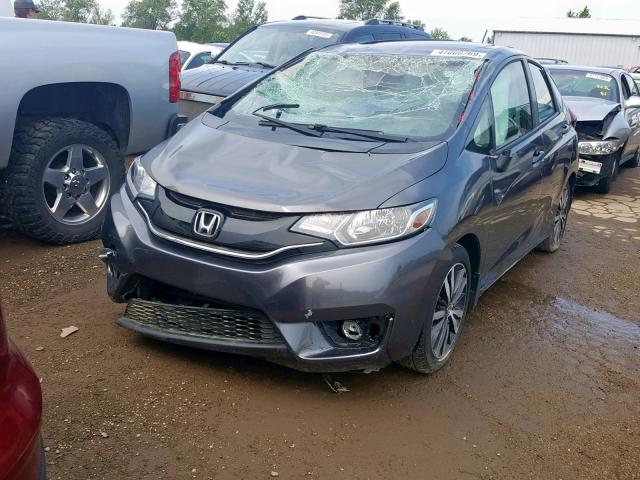 3HGGK5H80FM786096 - 2015 HONDA FIT EX GRAY photo 2