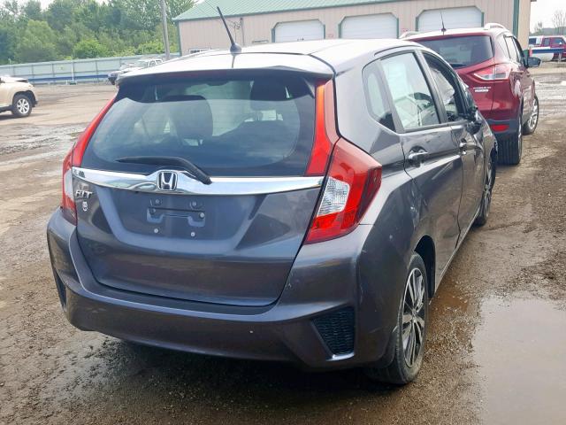 3HGGK5H80FM786096 - 2015 HONDA FIT EX GRAY photo 4