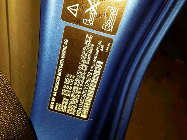 WBA1M5C50GV326579 - 2016 BMW M235XI BLUE photo 10