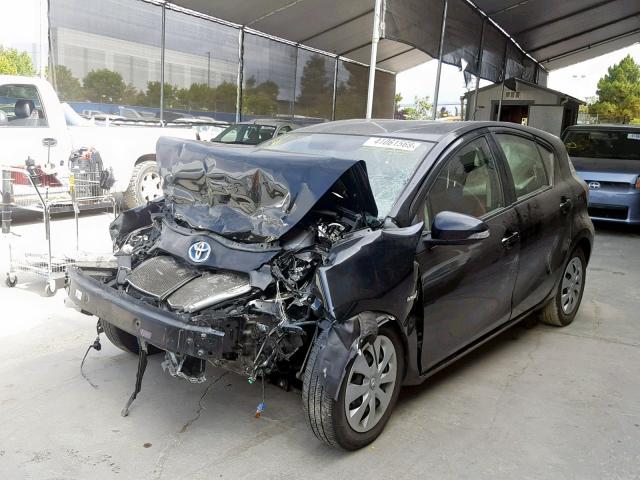 JTDKDTB30E1065079 - 2014 TOYOTA PRIUS C BLACK photo 2