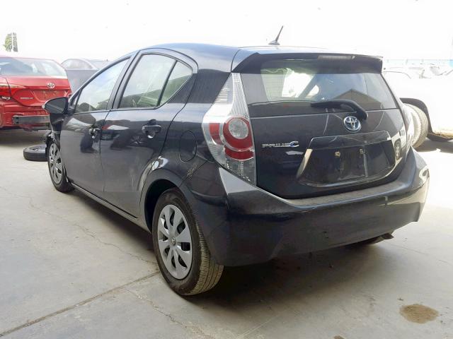 JTDKDTB30E1065079 - 2014 TOYOTA PRIUS C BLACK photo 3