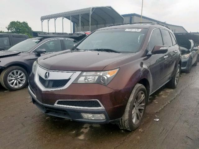 2HNYD2H57BH540974 - 2011 ACURA MDX ADVANC BROWN photo 2