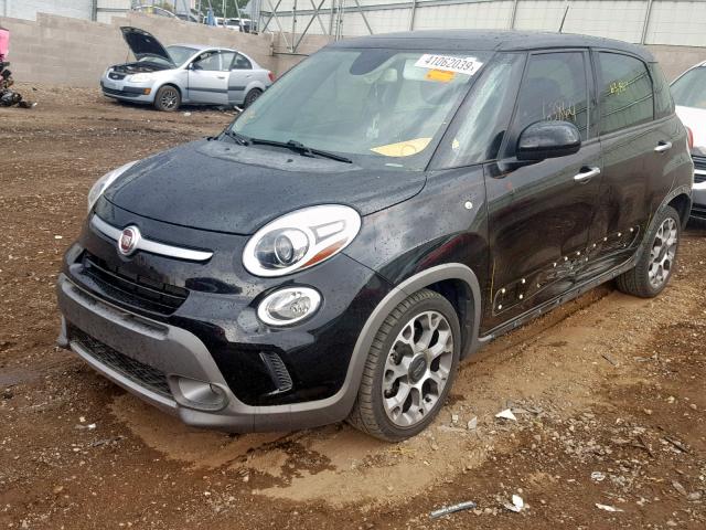 ZFBCFADH8EZ009665 - 2014 FIAT 500L TREKK BLACK photo 2