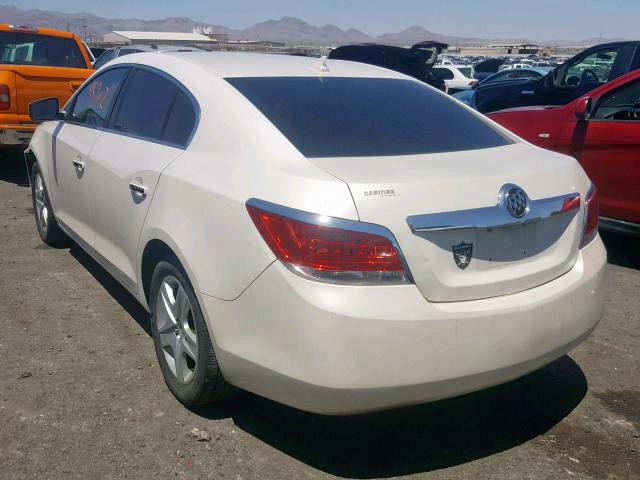 1G4GB5EG0AF126039 - 2010 BUICK LACROSSE C WHITE photo 3