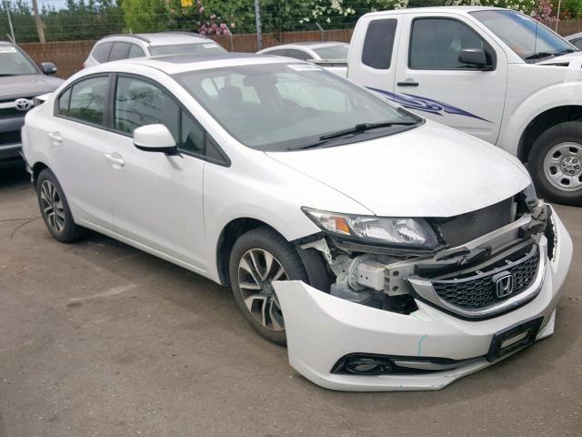 19XFB2F9XDE261669 - 2013 HONDA CIVIC EXL WHITE photo 1