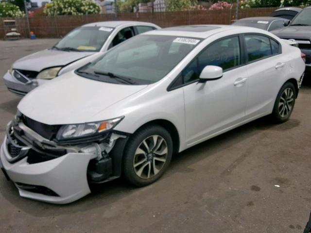 19XFB2F9XDE261669 - 2013 HONDA CIVIC EXL WHITE photo 2