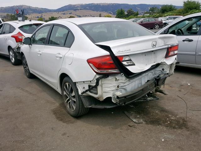 19XFB2F9XDE261669 - 2013 HONDA CIVIC EXL WHITE photo 3