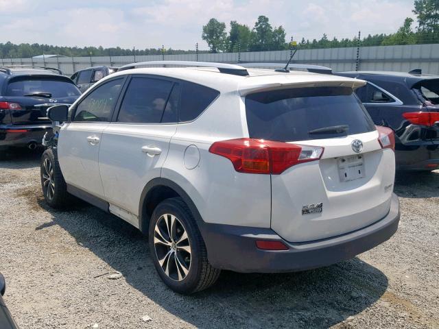 JTMYFREV8FD064430 - 2015 TOYOTA RAV4 LIMIT WHITE photo 3