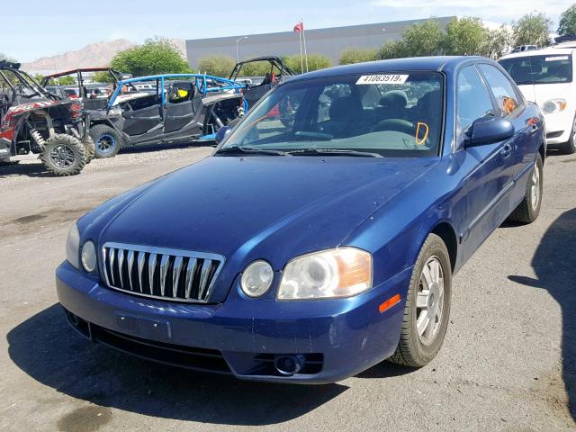 KNAGD128435206518 - 2003 KIA OPTIMA BLUE photo 2