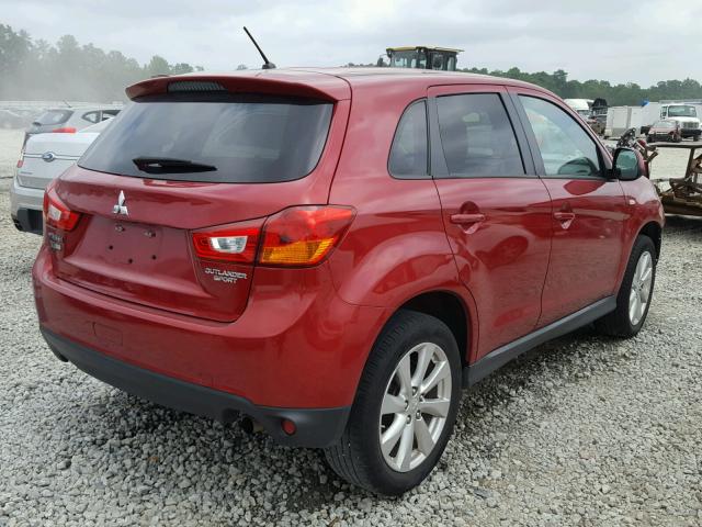 4A4AP3AU8FE043301 - 2015 MITSUBISHI OUTLANDER RED photo 4