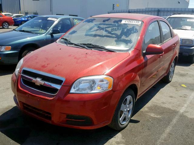 KL1TD5DE1AB092415 - 2010 CHEVROLET AVEO LS RED photo 2