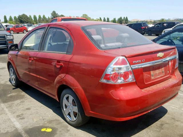 KL1TD5DE1AB092415 - 2010 CHEVROLET AVEO LS RED photo 3