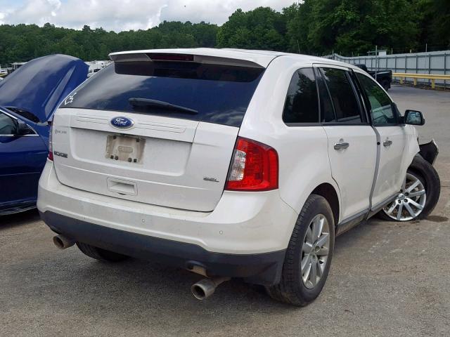 2FMDK3JC5BBB07662 - 2011 FORD EDGE SEL WHITE photo 4