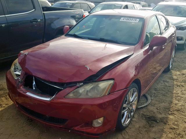 JTHBE262765009089 - 2006 LEXUS IS 350 BURGUNDY photo 2