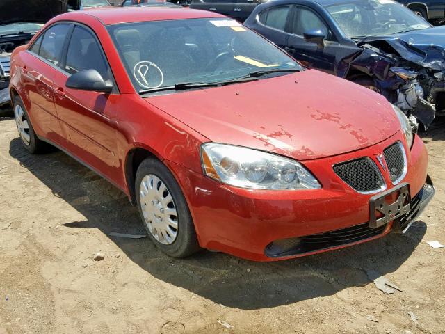 1G2ZF55B164285813 - 2006 PONTIAC G6 SE RED photo 1