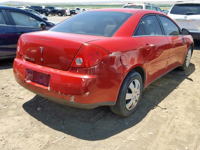 1G2ZF55B164285813 - 2006 PONTIAC G6 SE RED photo 4