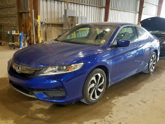 1HGCT1B30GA005755 - 2016 HONDA ACCORD LX- BLUE photo 2