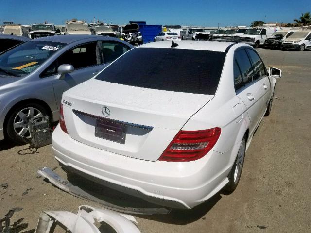 WDDGF4HB6DR271081 - 2013 MERCEDES-BENZ C 250 WHITE photo 4