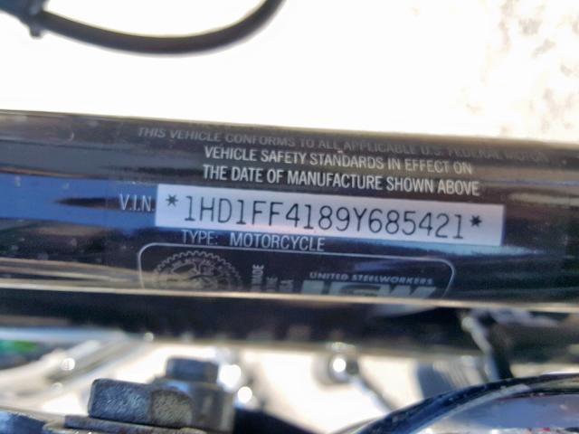 1HD1FF4189Y685421 - 2009 HARLEY-DAVIDSON FLHTC BLACK photo 10