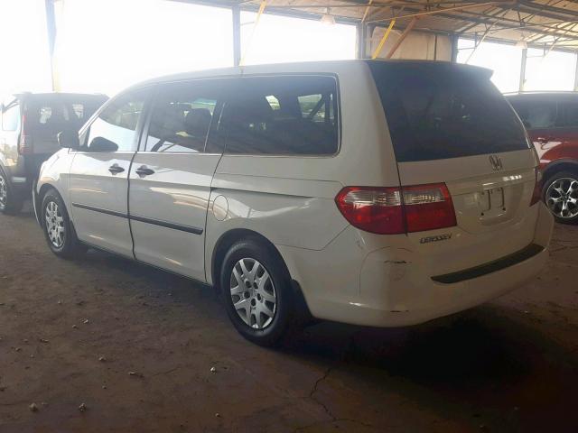 5FNRL38207B052875 - 2007 HONDA ODYSSEY LX WHITE photo 3