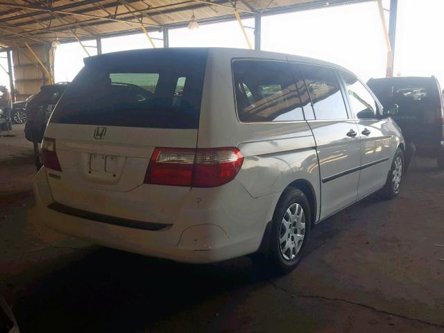 5FNRL38207B052875 - 2007 HONDA ODYSSEY LX WHITE photo 4